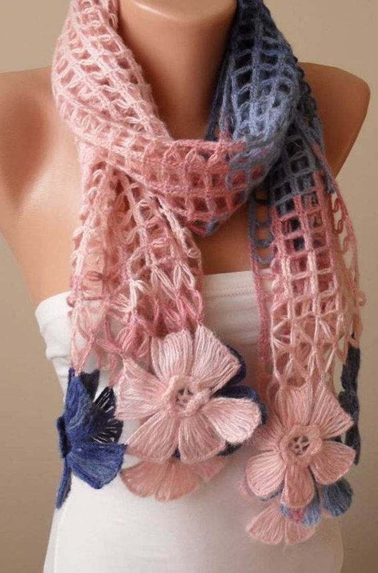Креативные вязаные шарфы