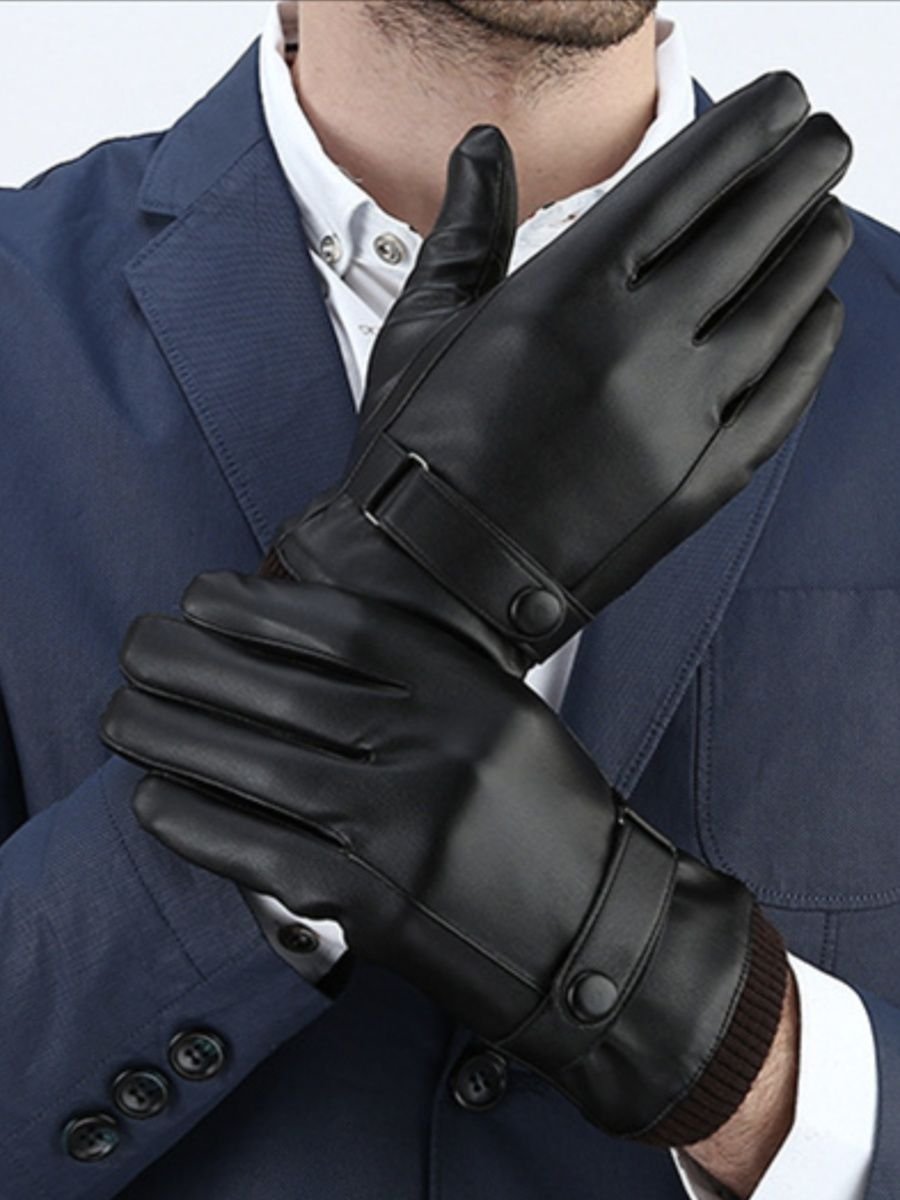 Меховые перчатки мужские
