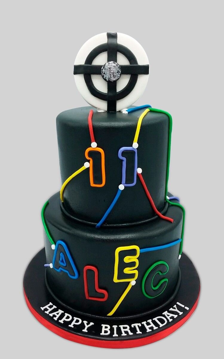 Торт в стиле лазертаг