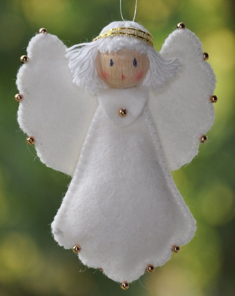 Ангел из фетра своими руками с выкройками и шаблонами, схемы рождественских ангелочков