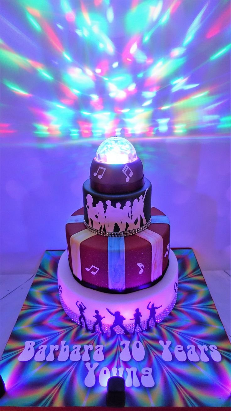Светящийся торт на день рождения