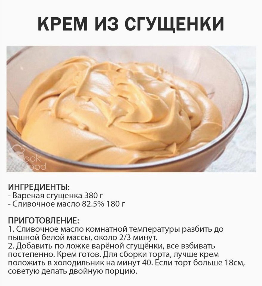 Рецепт крема для торта из сгущенки