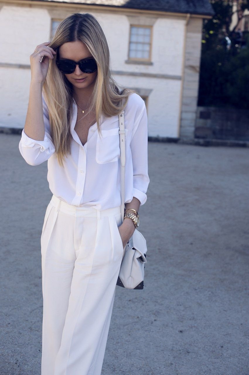 Образы с белой блузкой
