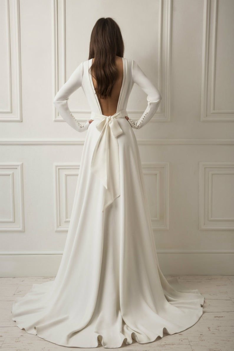 Свадебное платье с запахом