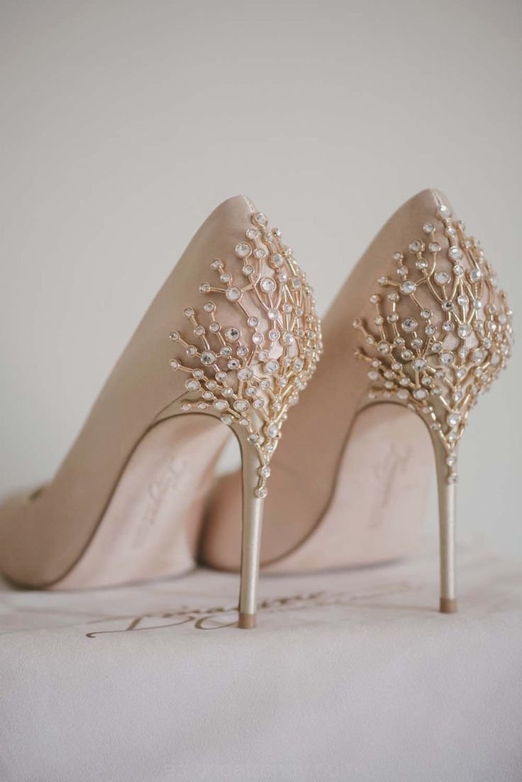 Свадебные туфли пудровые