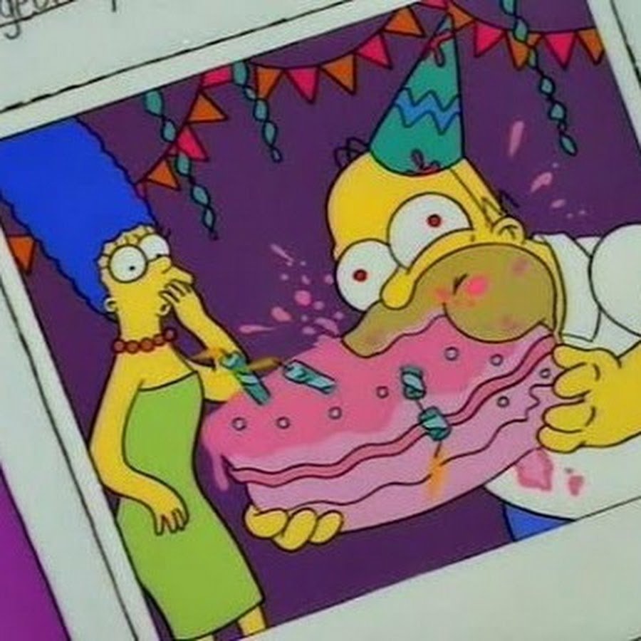 Кремовый торт с Гомером Симпсоном