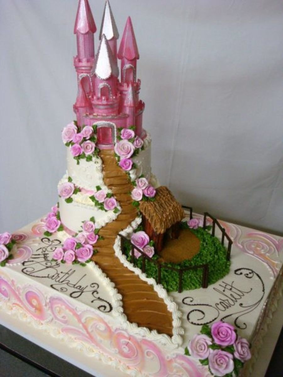 Торт домик принцессы