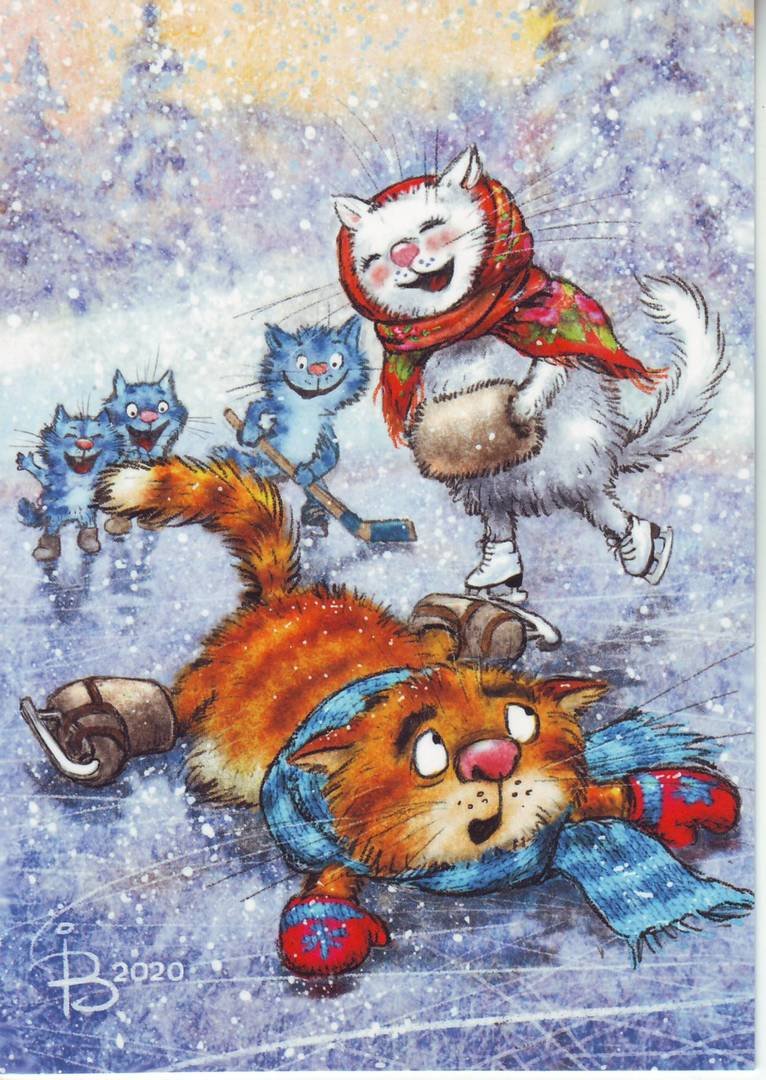 Картинки на 21 декабря с котом праздник