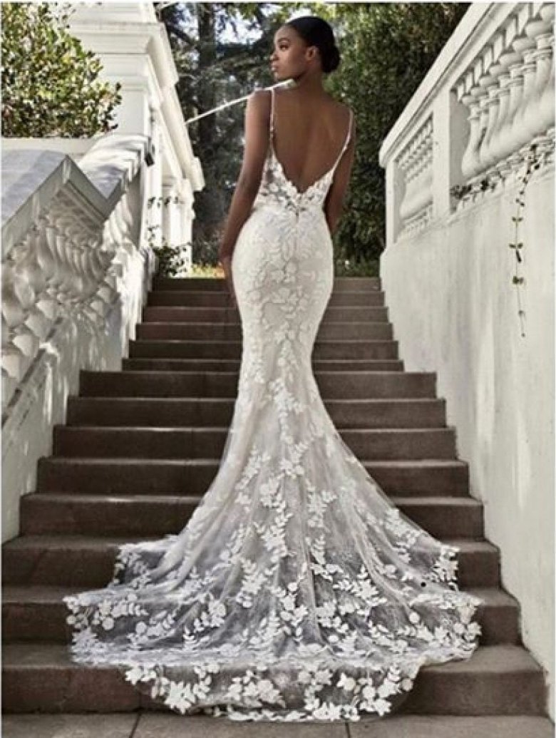 Свадебное платье облегающее