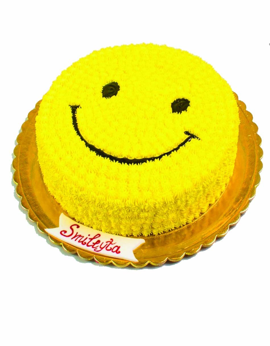 Торт улыбнись. Торт в виде смайлика. Желтые детские торты. Торт смайлик. Торт в желтом цвете для мальчика.