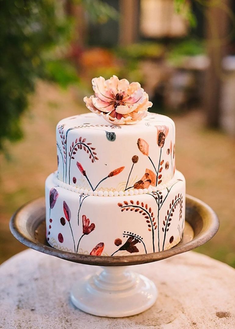 Свадебный торт красивый необычный