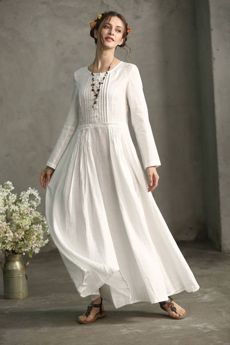 Белое платье Винтаж Шейн