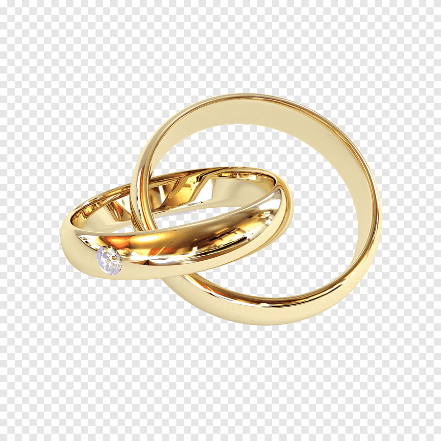 Два золотых обручальных кольца