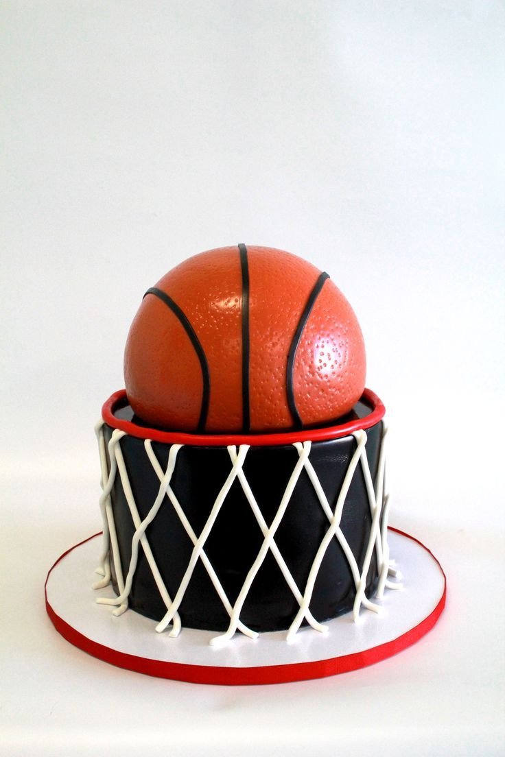 Торт в виде баскетбольного мяча