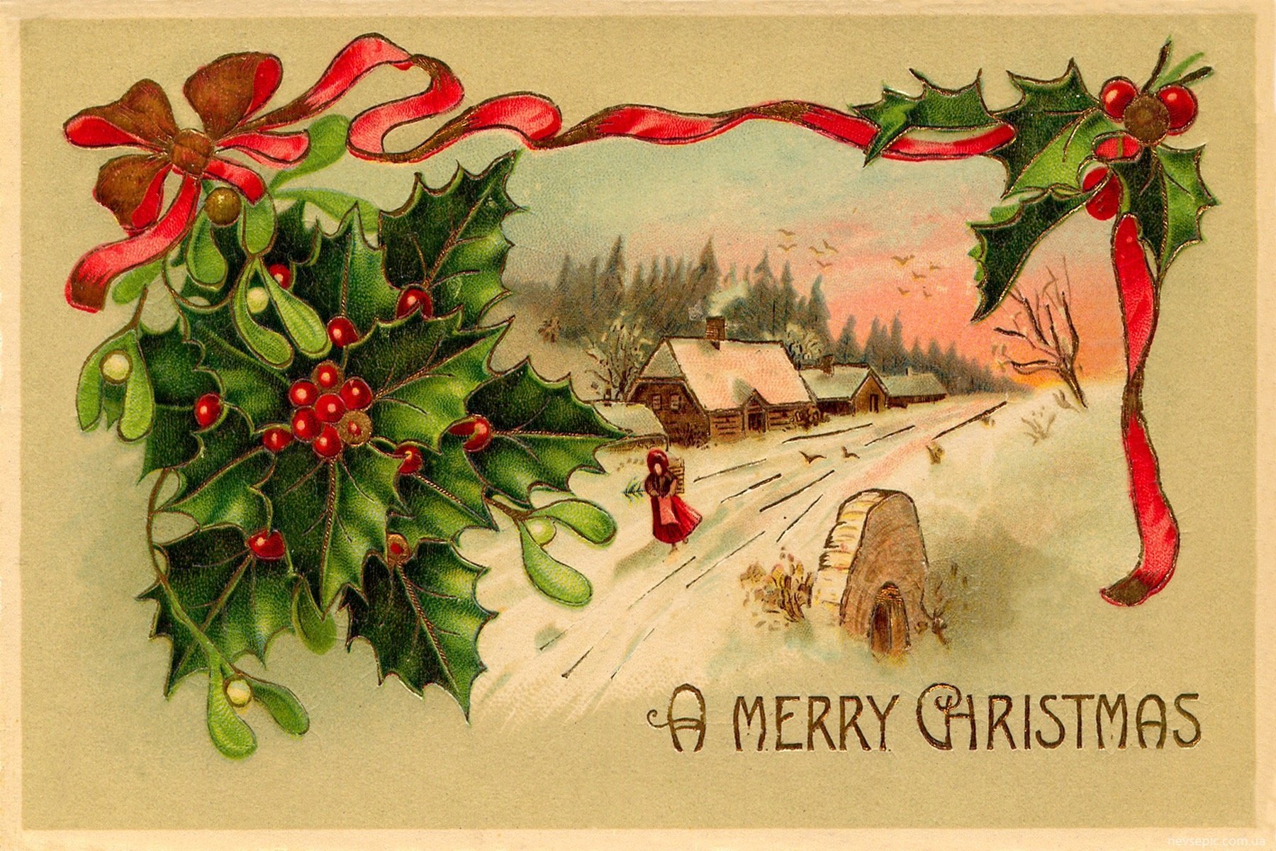 Рождественская открытка своими руками