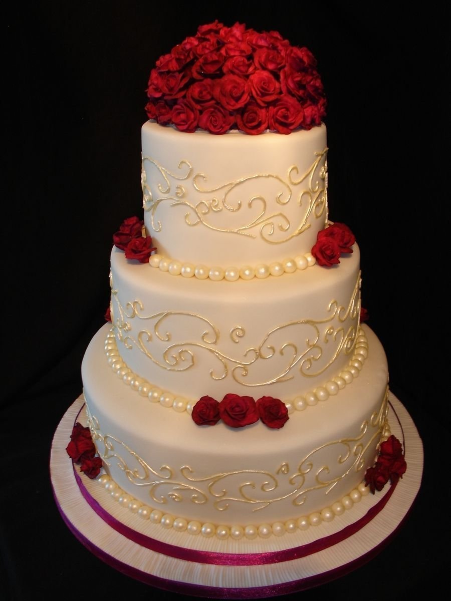 Огромные Свадебные торты красные