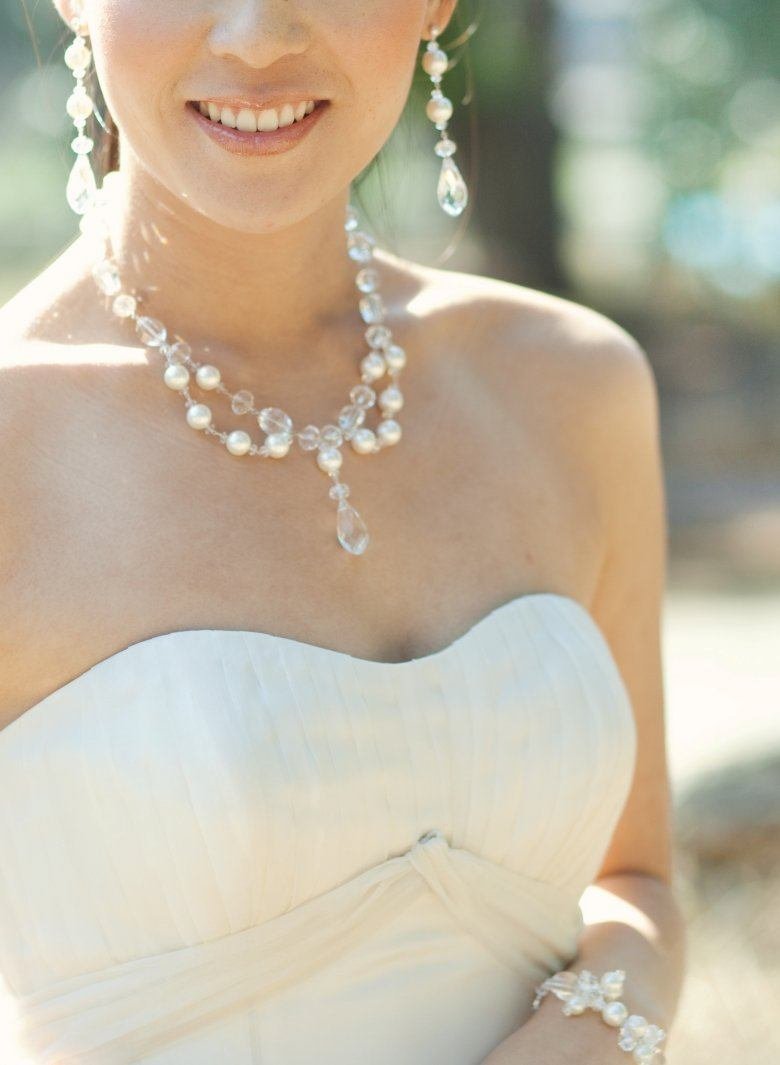 Сережки под свадебное платье