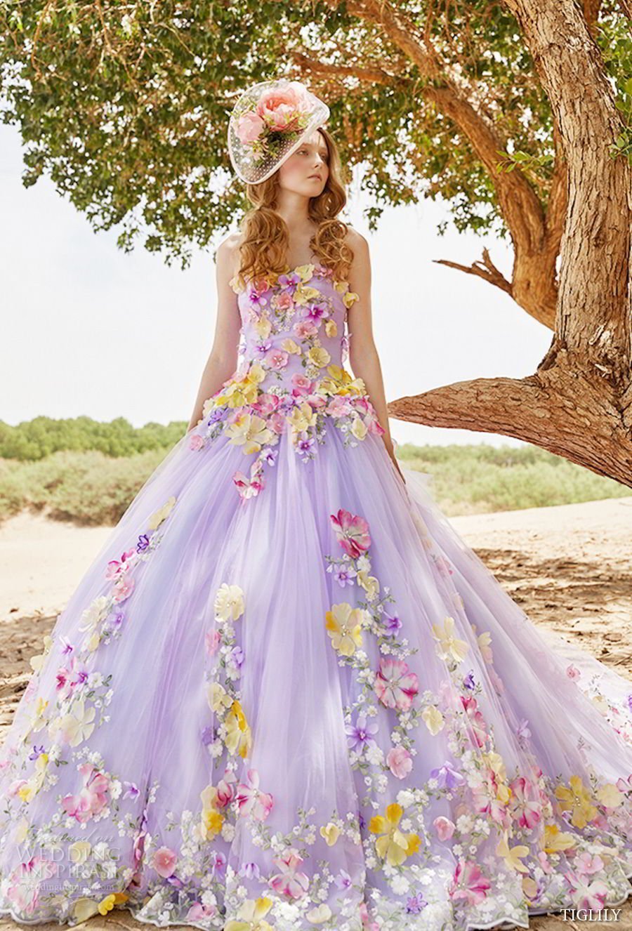 Цветочные Свадебные платья