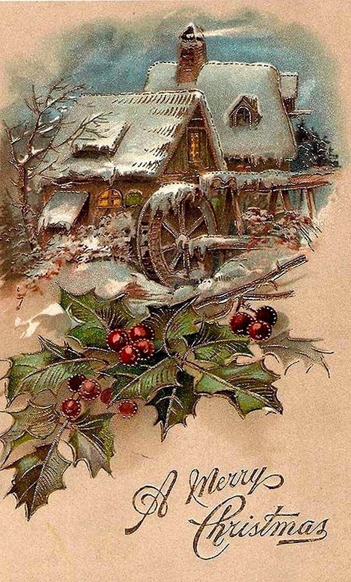 Новогодние открытки 1910