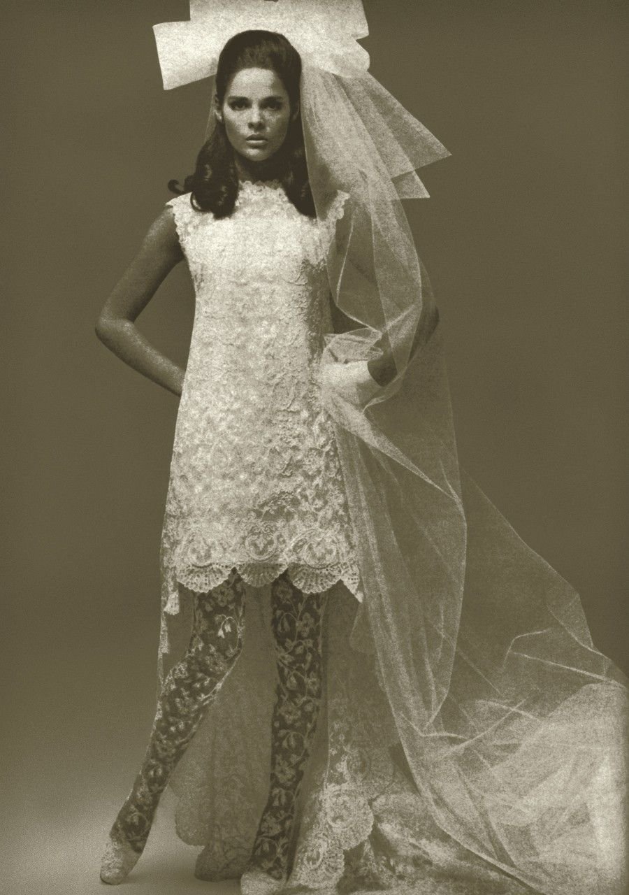 Свадебное платье в стиле 70