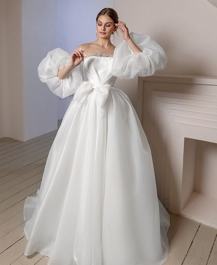 Атласные Свадебные платья 2022