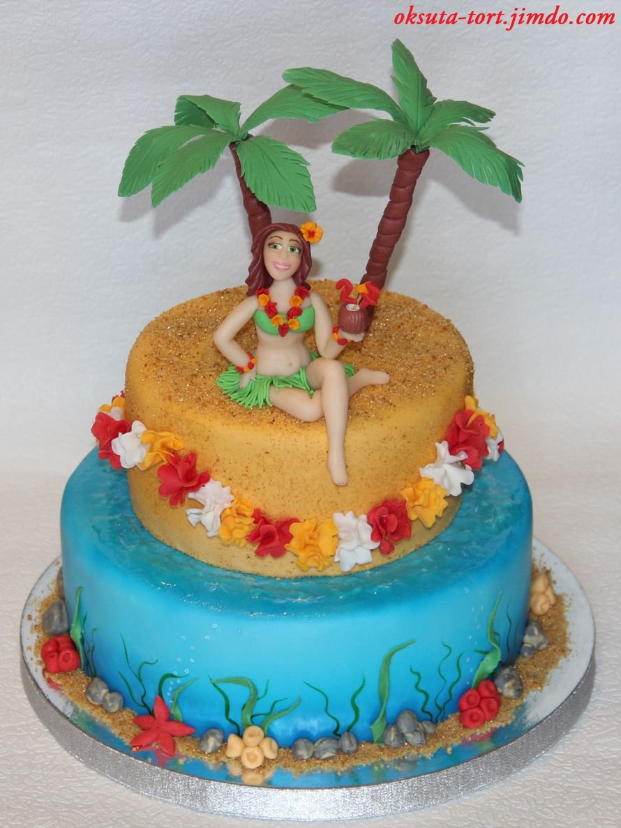 Торт в гавайском стиле для детей