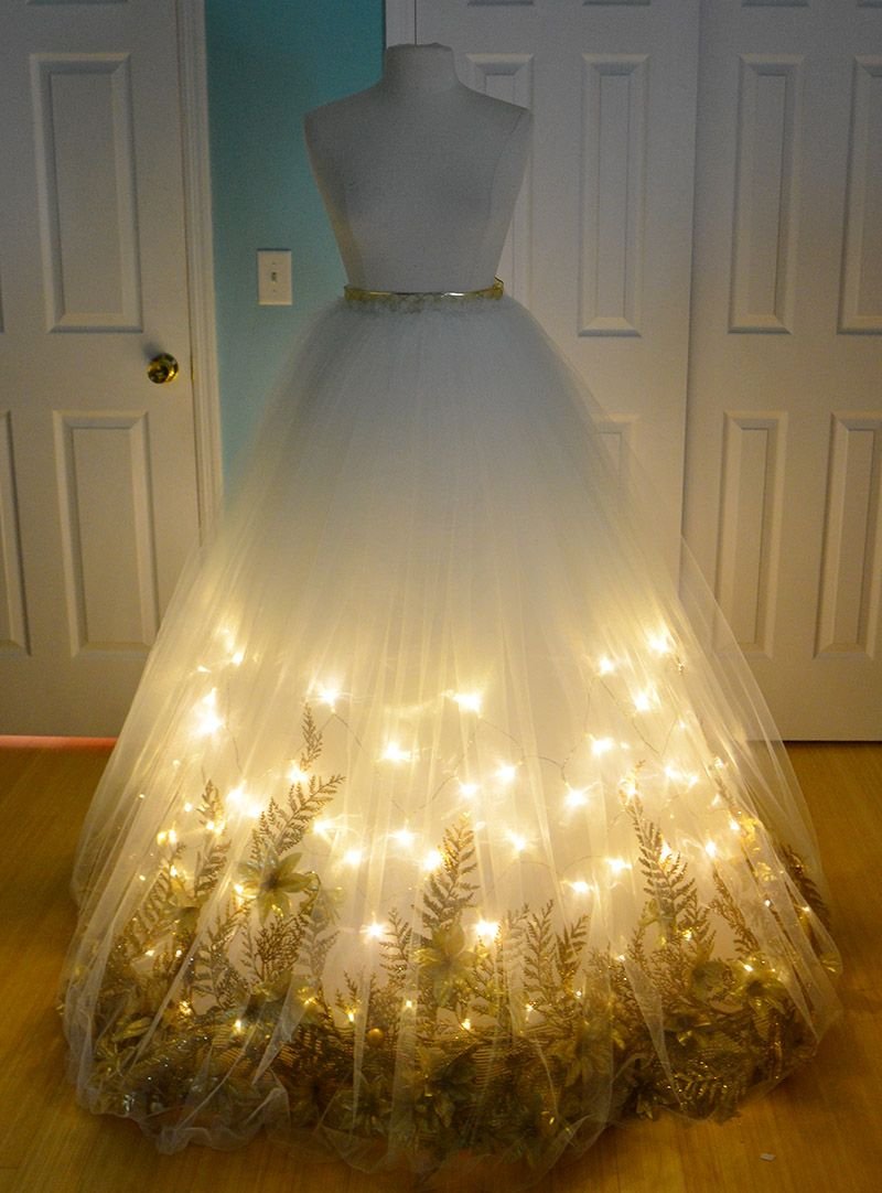 Свадебное платье с подсветкой