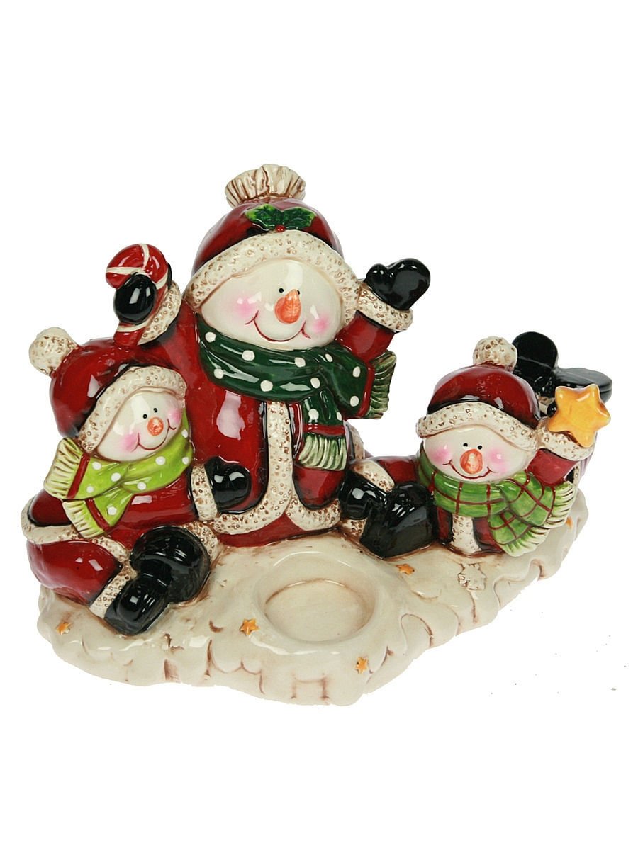 Фигурка декоративная "Снеговик" с подсветкой, l8,7 w9,7 h14,5 см, (2хlr44), 2в.