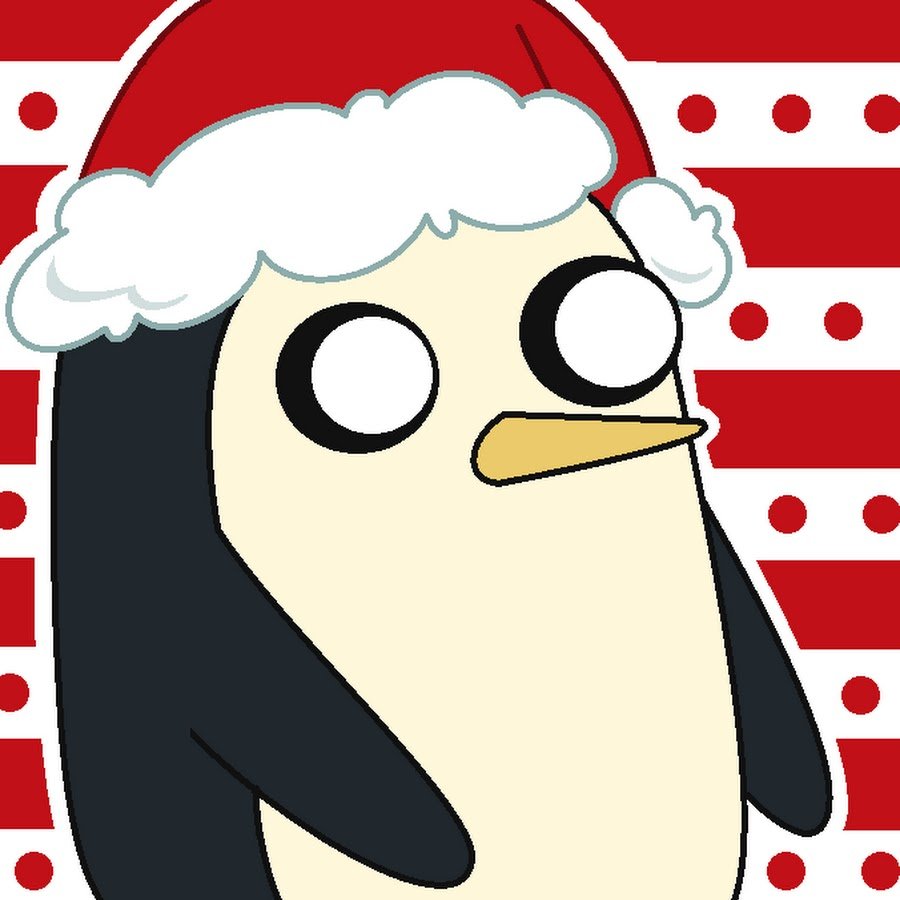 Пингвин Гантер в новогодней шапке
