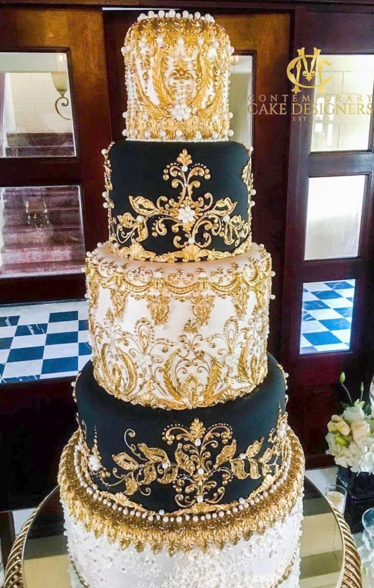 Свадебный Королевский черный торт