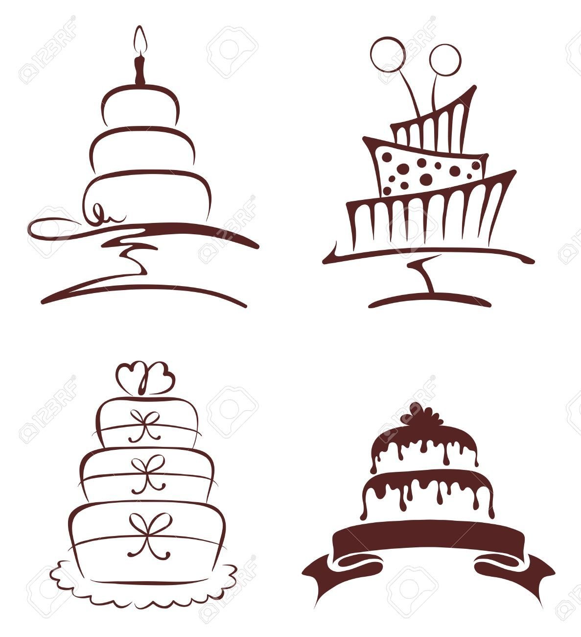 Торт набросок для логотипа