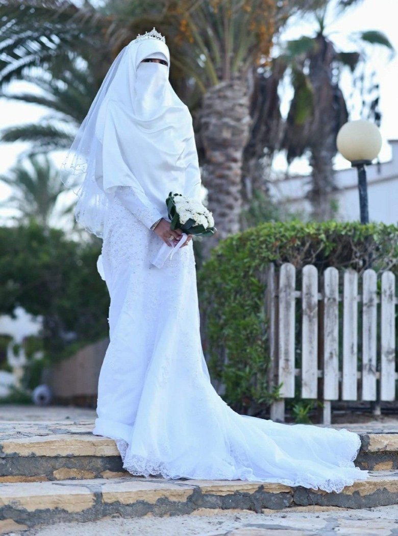Хиджаб свадебный модный