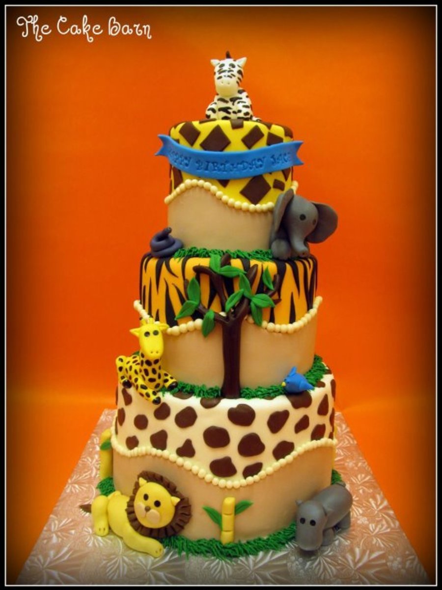 Торт в стиле джунгли или сафари