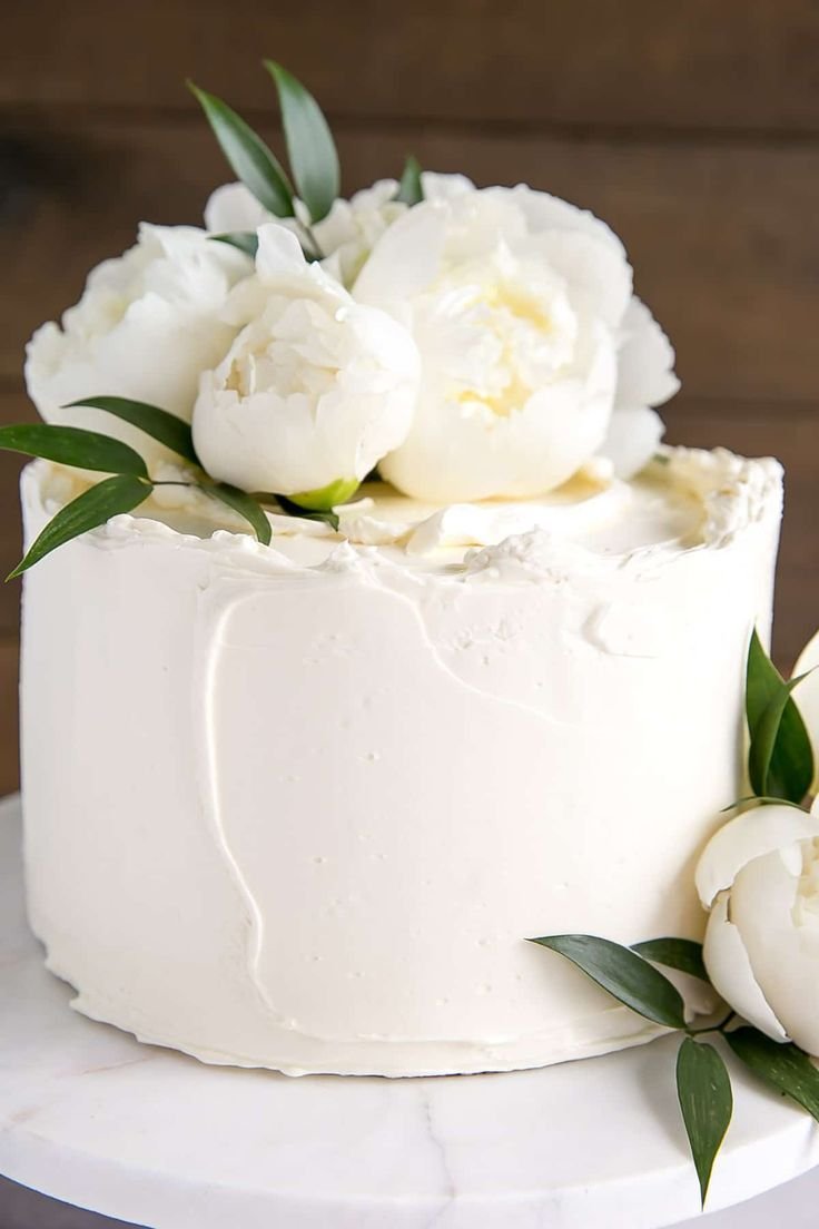 Одноярусный свадебный торт