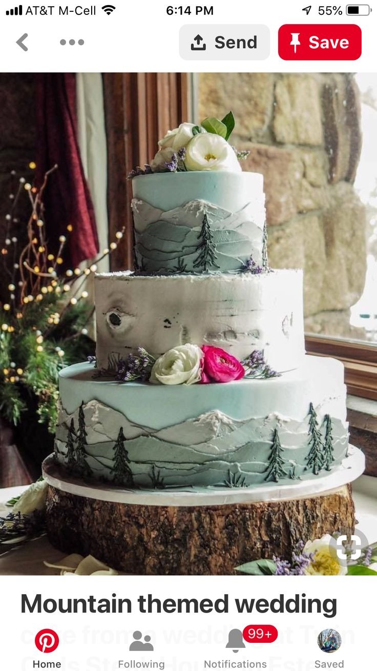 Свадебный торт горы