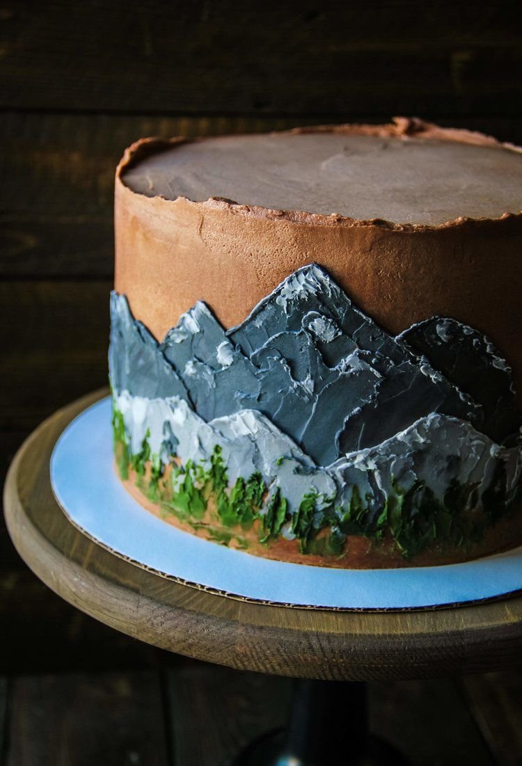 Украшение на торт в виде горы