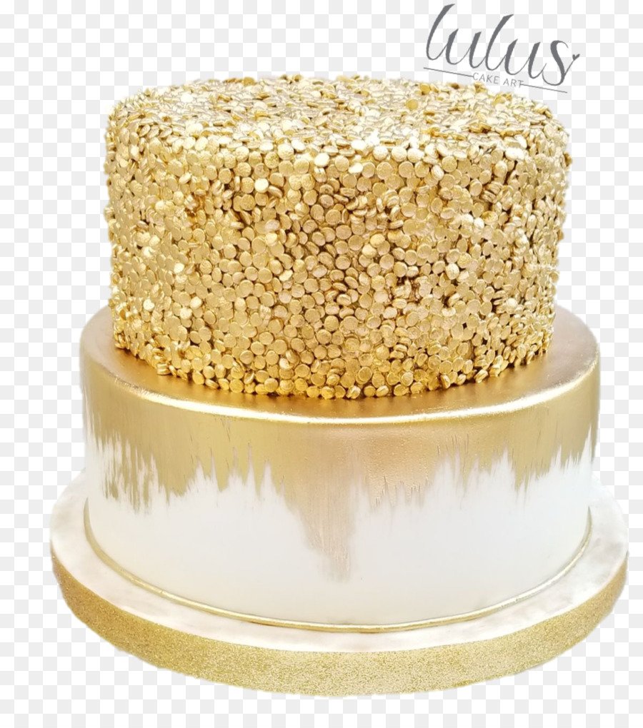 Украшение торта хлопьями золота