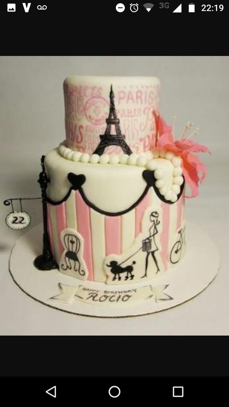 Торт для девушки Париж
