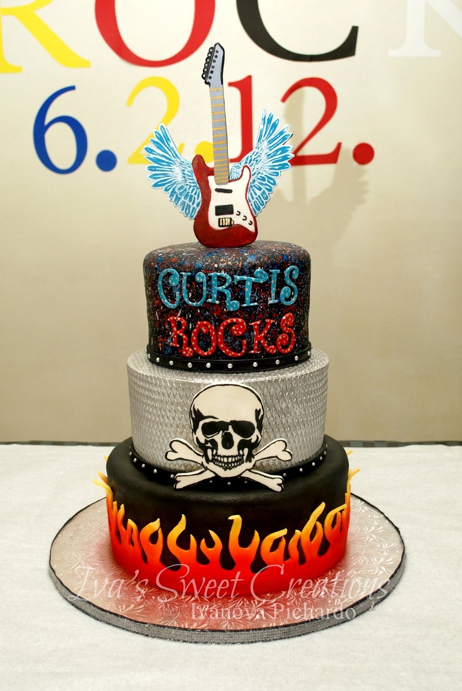 Торт в стиле рок вечеринки