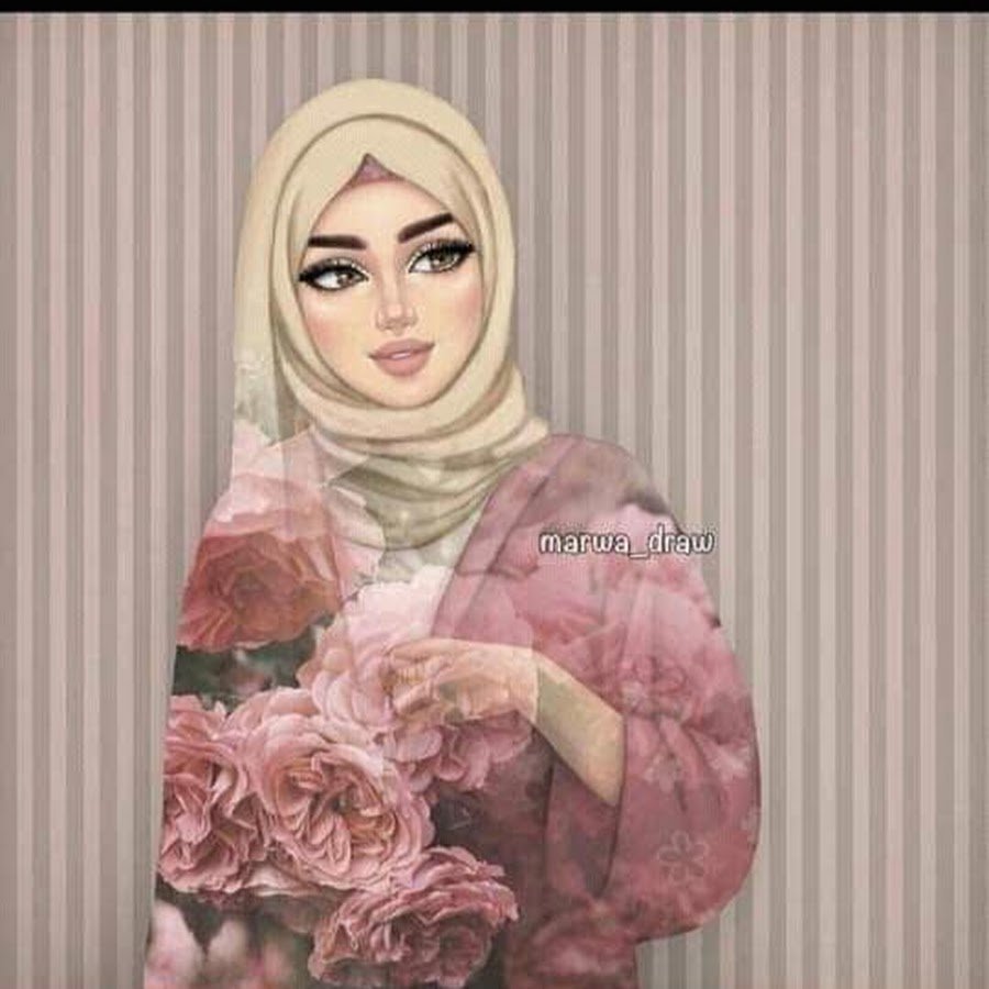 Красивые девушки в хиджабе нарисовать