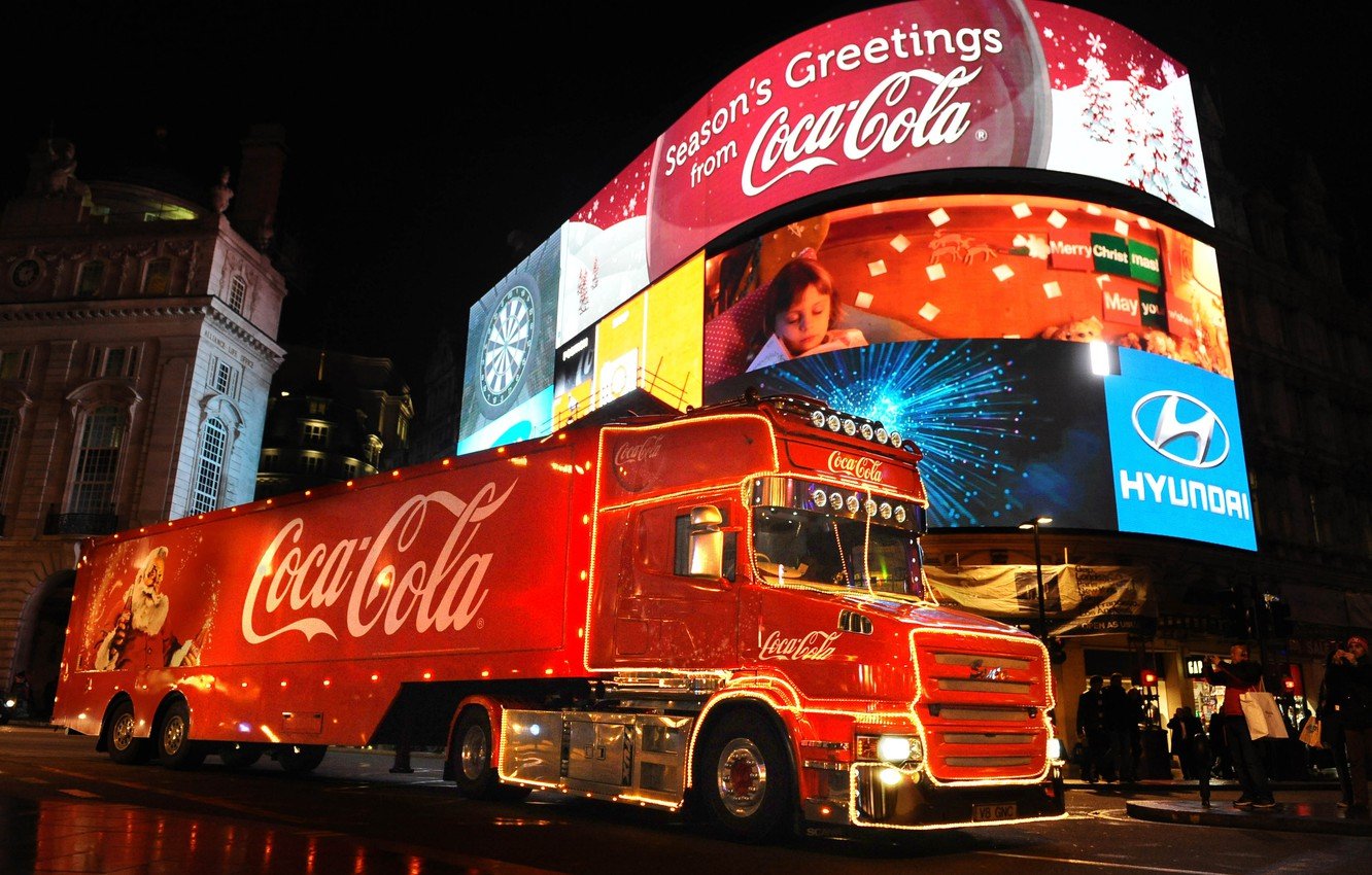 Новогодние рекламы 2024. Грузовик Coca Cola. Новогодние Грузовики Coca-Cola. Новогодний грузовик Кока-кола. Фургон Coca Cola.