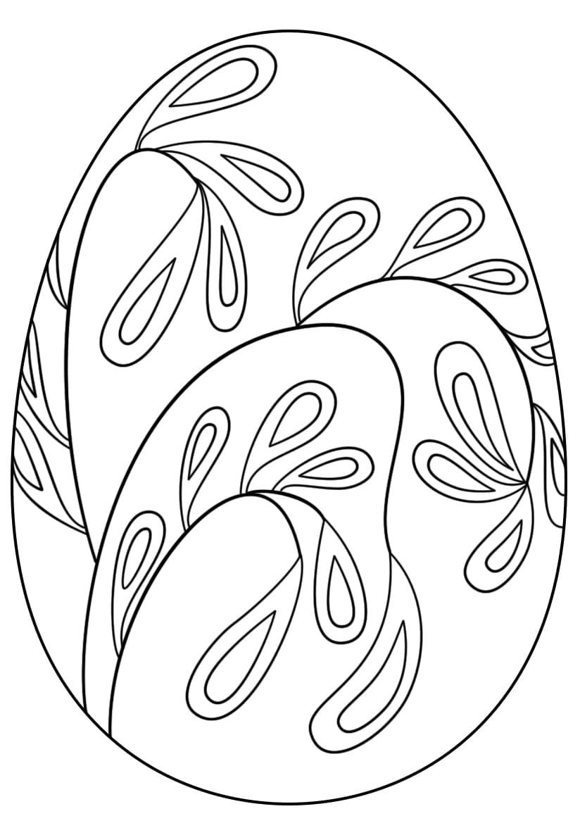 Яйцо Писанка раскраска для детей
