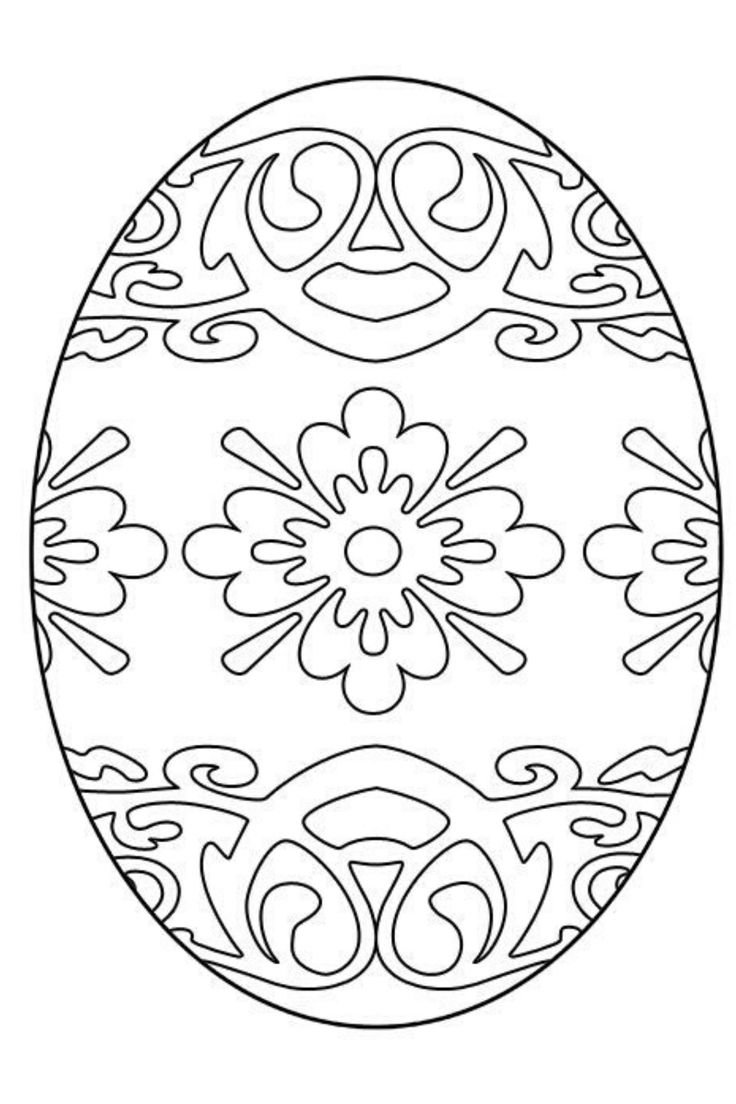 Роспись пасхального яйца раскраска