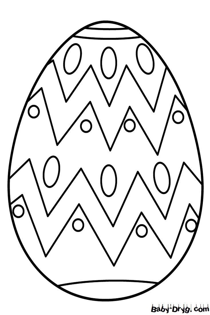 Пасхальное яйцо карандашом