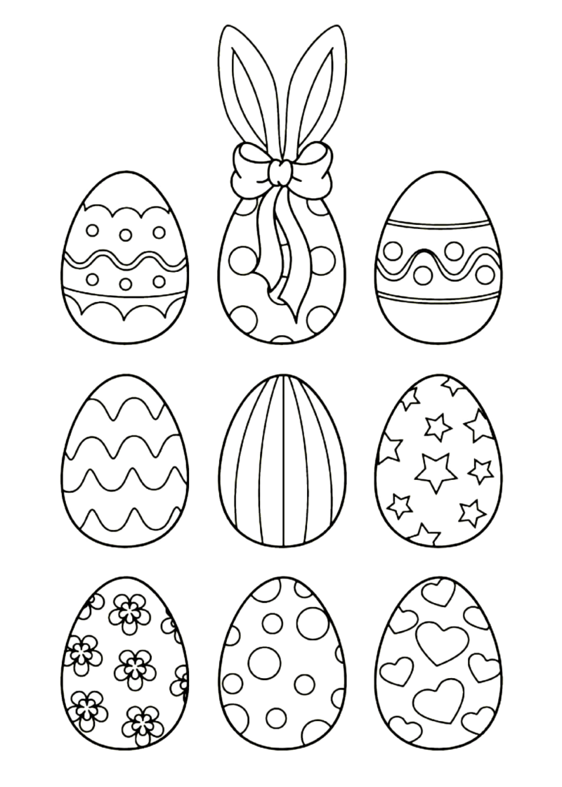 Пасхальные яйца для раскрашивания