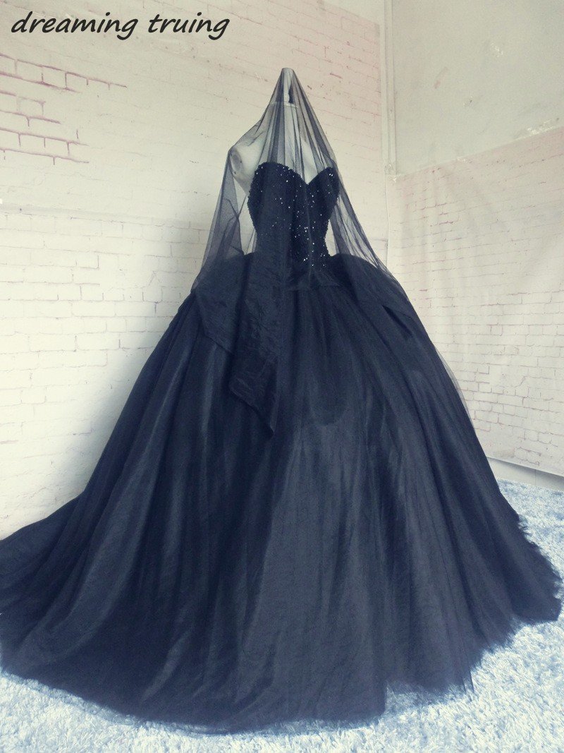 Свадебное чёрное платье сохры