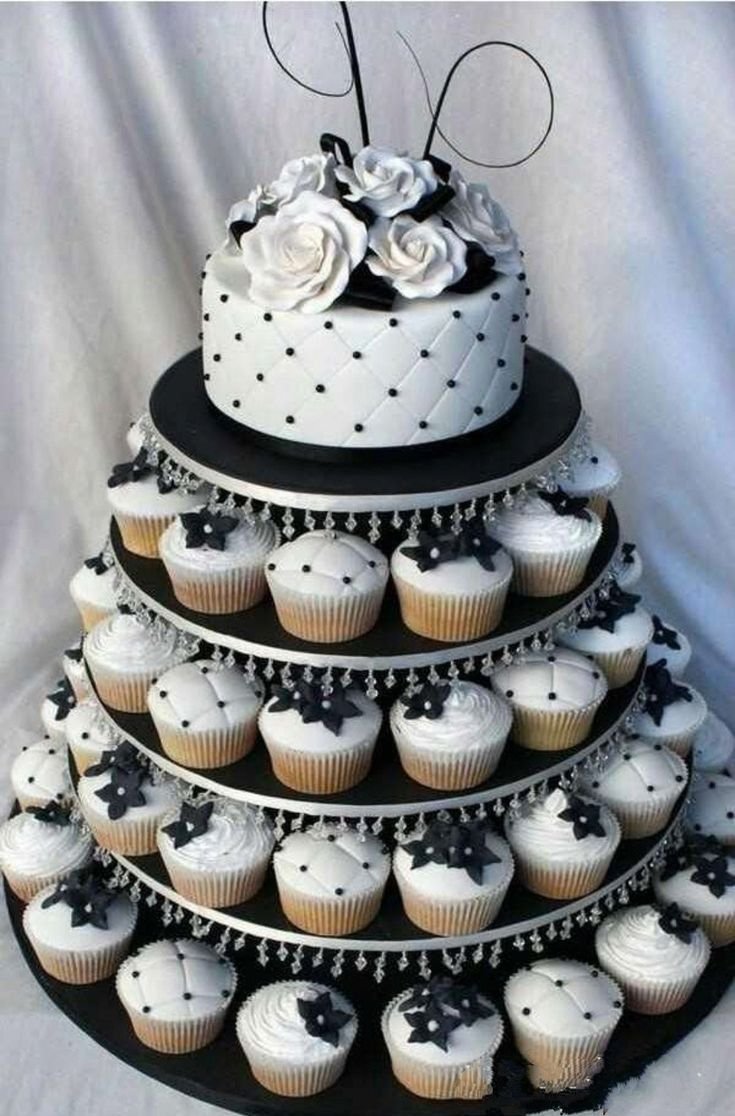 Торт с кексами на свадьбу