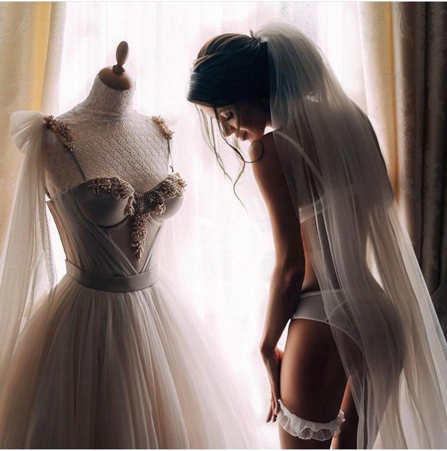 Свадебное будуарное платье 2021