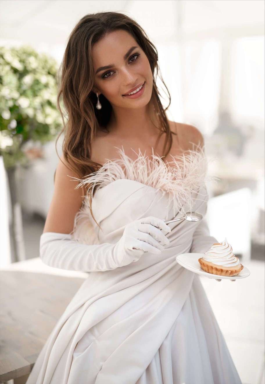 Пеньюар свадебный будуарное платье