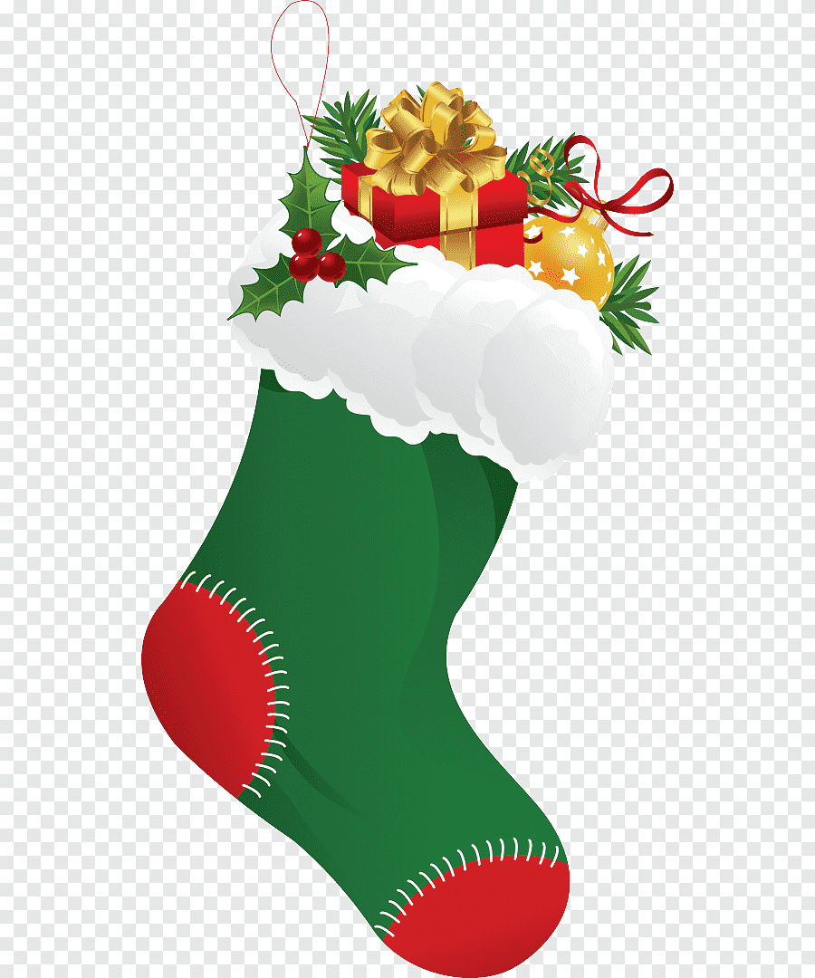 Новогодние носки для подарков вырезать